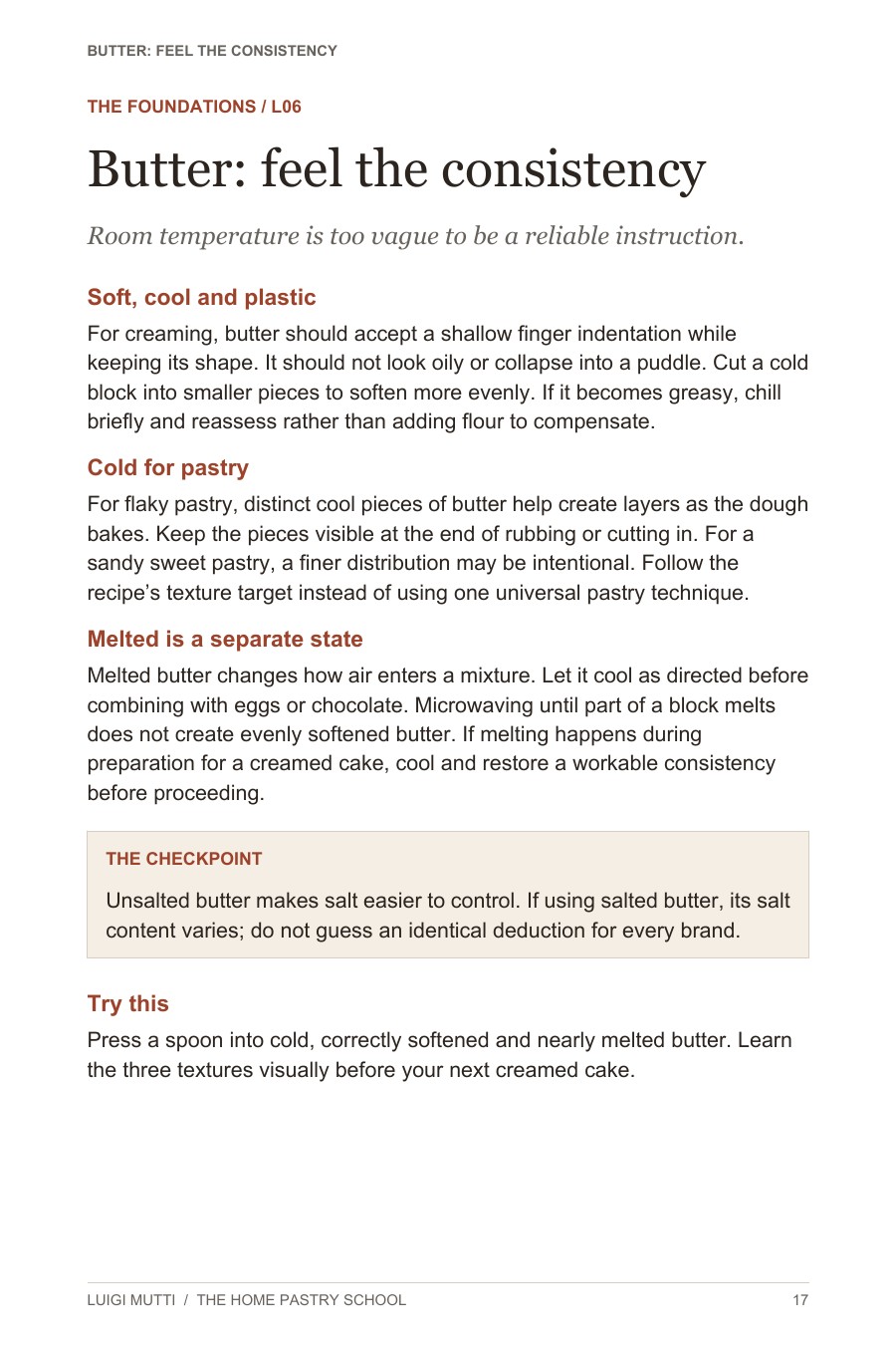 Page 17: the foundation lesson on butter